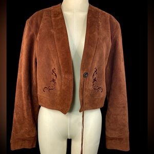 Ventilo Collection Brown Lined 100% Genuine Leather Jacket Women’s Size 8/10